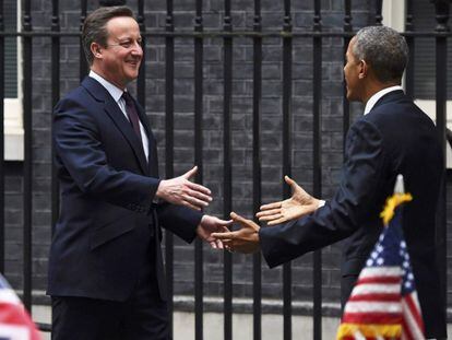 O primeiro-ministro britânico, David Cameron, recebe o presidente de EUA, Barack Obama, nesta sexta-feira em Londres.