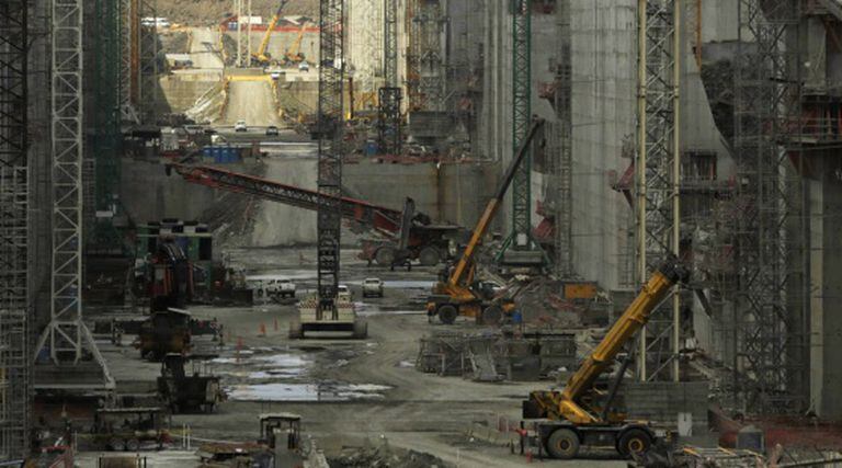 Obras da ampliação do Canal do Panamá.