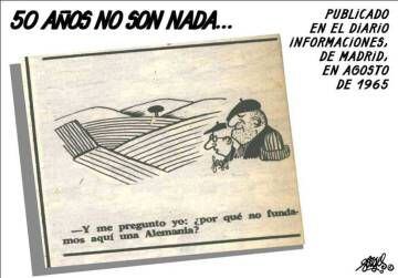 Uma das primeiras viñetas de Forges, publicada em 'Informações'.