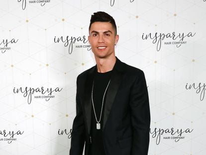 Cristiano Ronaldo, durante a inauguração da clínica de implantes capilares em Madri, na segunda-feira passada.