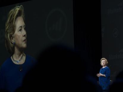 Hillary Clinton, durante um evento em abril.