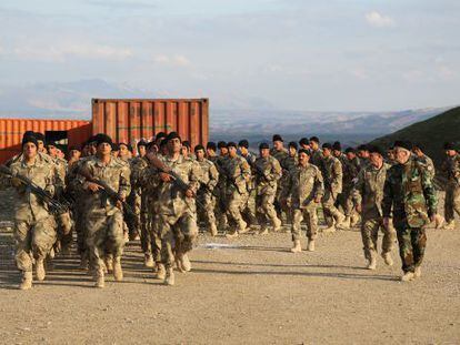 Treinamento com ex-militares dos EUA no Iraque, em foto cedida por Matthew VanDyke.