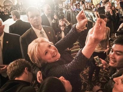 Hillary Clinton, em um ato em Iowa no passado sábado.