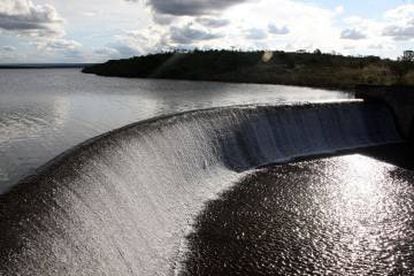 A barragem de Santa Maria em maio de 2015.