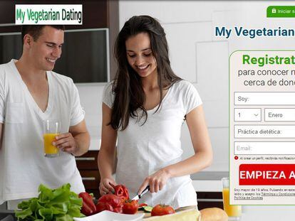 Site especializado em busca de relacionamentos para vegetarianos.