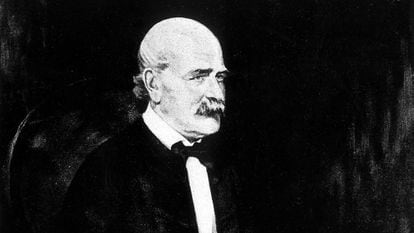 Retrato do médico húngaro, Ignaz Semmelweis.