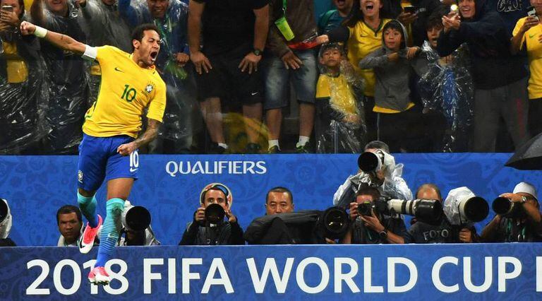 Neymar, o artilheiro brasileiro das eliminatórias.