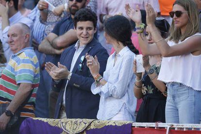Felipe e Victoria Marichalar, no domingo, na arena de touros de Las Ventas.