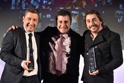 Joan, Josep e Jordi Roca, depois da premiação.