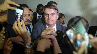 Bolsonaro durante evento no TST, em Brasília.