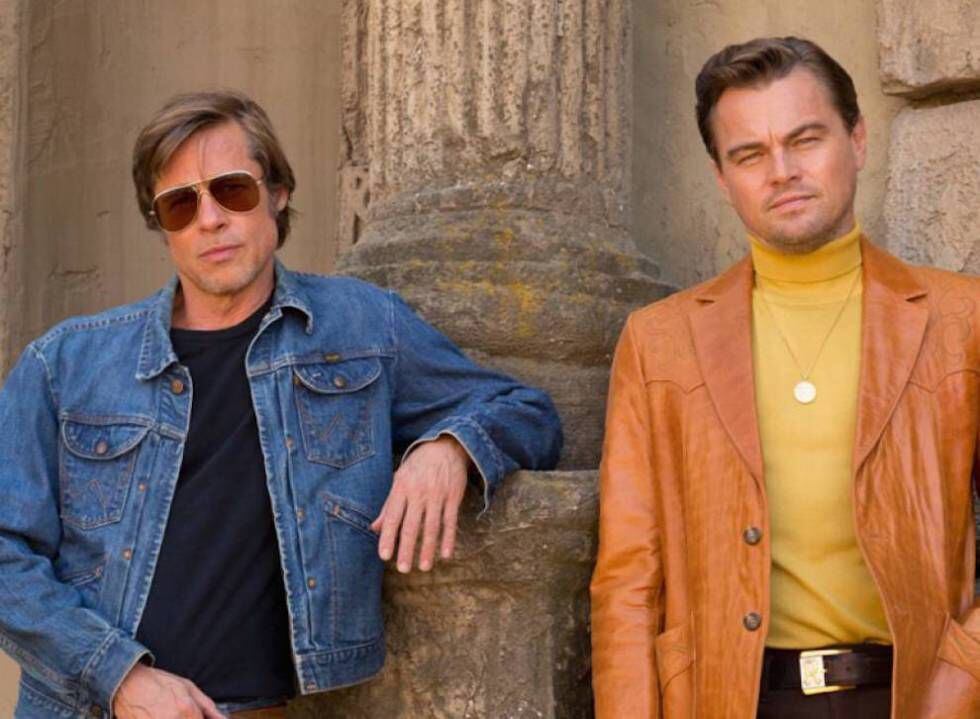 Brad Pitt e Leonardo DiCaprio em ‘Era Uma Vez em... Hollywood’, o último filme de Quentin Tarantino, que tem Margot Robbie no elenco.