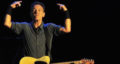 Bruce Springsteen durante um show no Chile, em setembro de 2013.