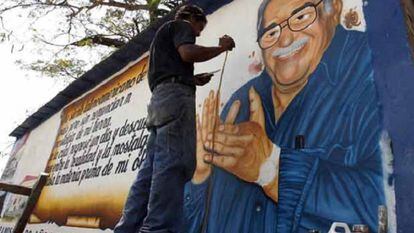 Mural de García Márquez em Aracataca