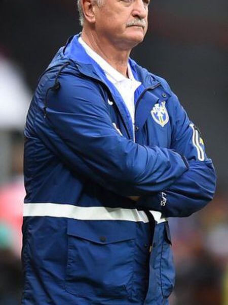 Scolari, durante o jogo entre Brasil e Camarões.