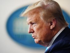 Donald Trump na terça-feira, durante entrevista coletiva na Casa Branca.