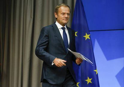 Donald Tusk, após a reunião do Conselho Europeu.