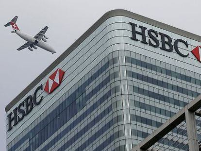 A sede de HSBC, no coração do distrito financeiro de Londres.