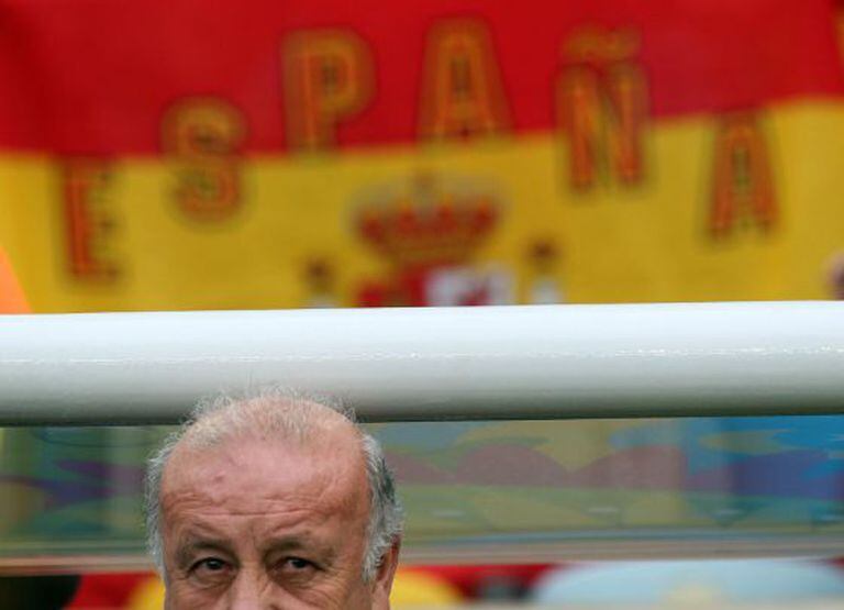 Del Bosque, durante a partida.