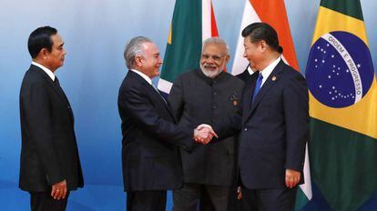 L&iacute;deres dos BRICS