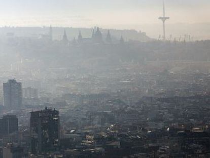 Uma imagem da contaminação em Barcelona.