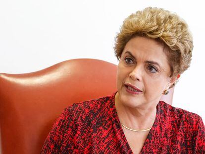 Dilma Rousseff, no encontro com correspondentes em Brasília.