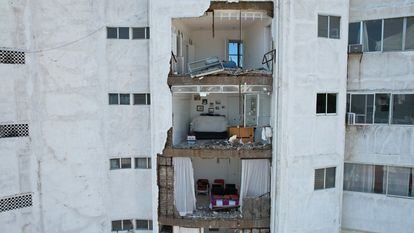 Hotel afetado por terremoto desta terça em Acapulco, no México.