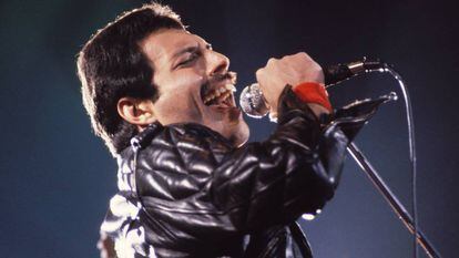 Freddie Mercury, em uma imagem de arquivo em um show.