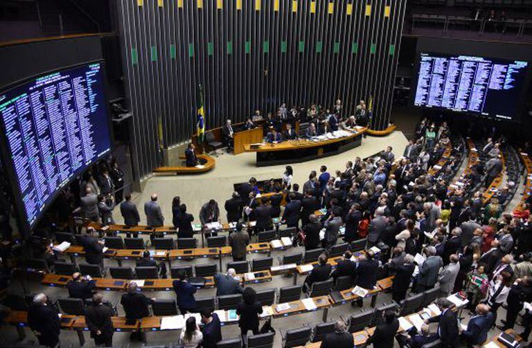 O plenário nesta quarta-feira.