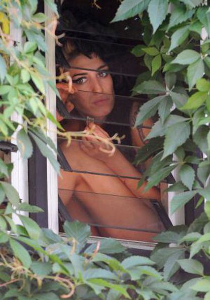 Amy Winehouse, em seu apartamento em Londres em 2011.
