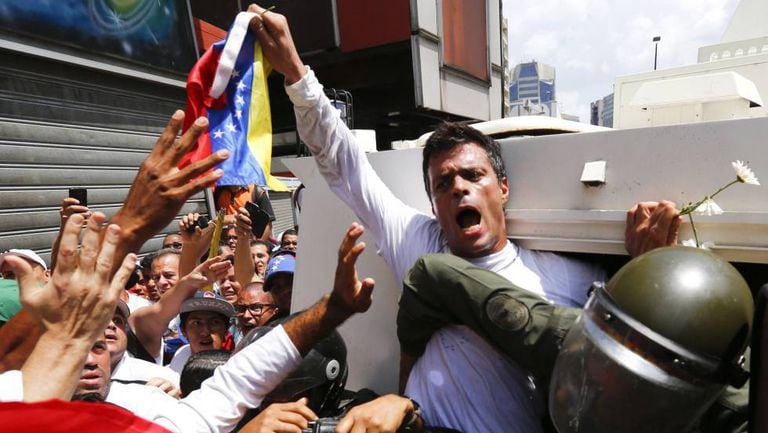 Leopoldo López, parado em 2014.