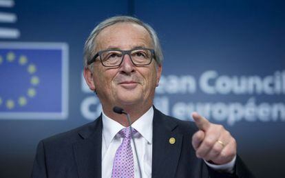 O presidente da Comissão Europeia, Jean Claude Juncker, durante uma entrevista coletiva em Bruxelas em 2015.