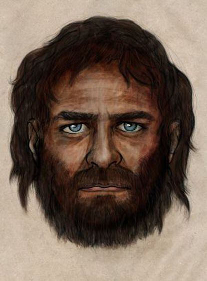 Ilustração do caçador cujos restos, de mais de 7.000 anos, foram descobertos na na província espanhola de León.