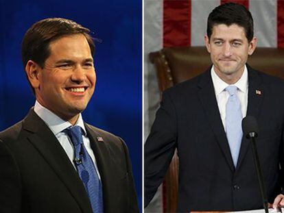 Marco Rubio (esq) e Paul Ryan.