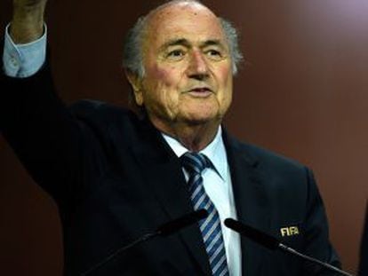 Joseph Blatter, na sexta-feira no congresso da FIFA.