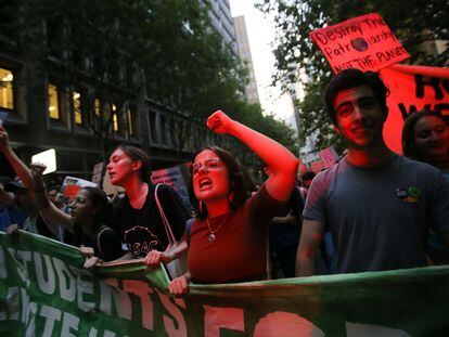 Manifestação contra a falta de medidas de combate à mudança climática, em Sydney (Austrália), em janeiro.