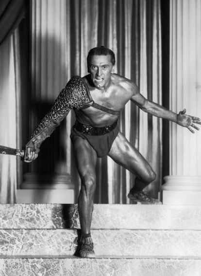 Douglas, como Spartacus, em 1960.