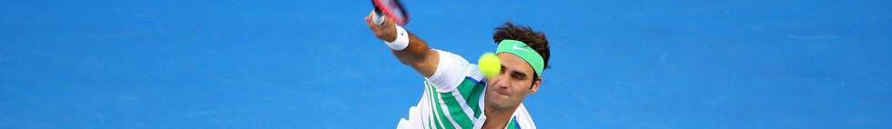Federer, durante sua partida contra Basilashvili.