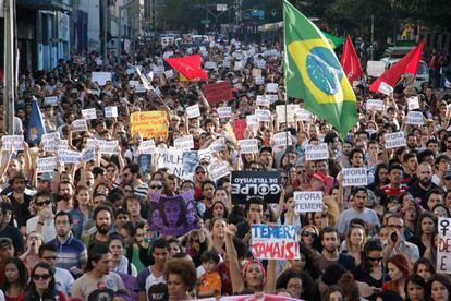 Protesto contra Temer na Paulista, nesse domigo.