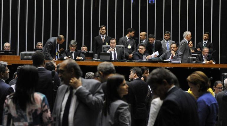O plenário da Câmara nesta terça-feira.