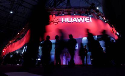 O estande da Huawei no Mobile World Congress 2017, em Barcelona.