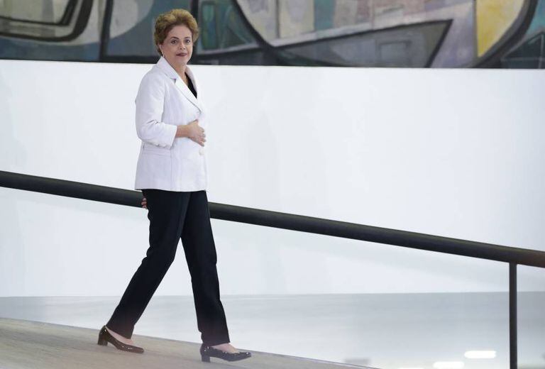 Dilma Rousseff, no Planalto nesta teça feira.
