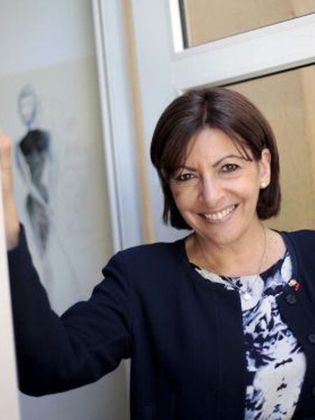 Anne Hidalgo, prefeita de Paris, nesta sexta-feira em Madri.