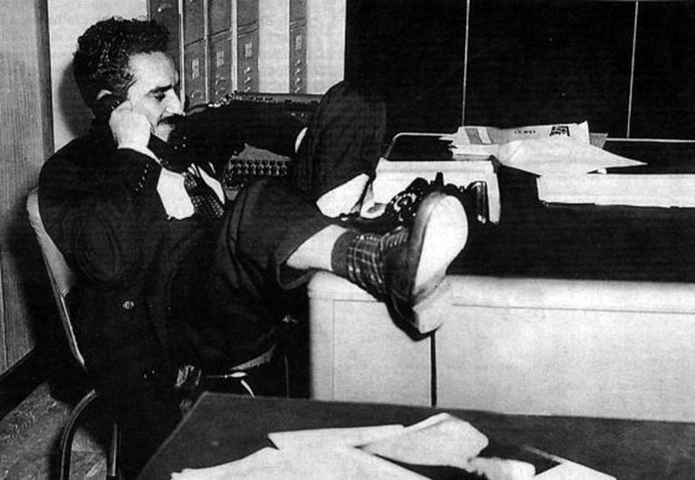 García Márquez quando era repórter, nos anos cinquenta.