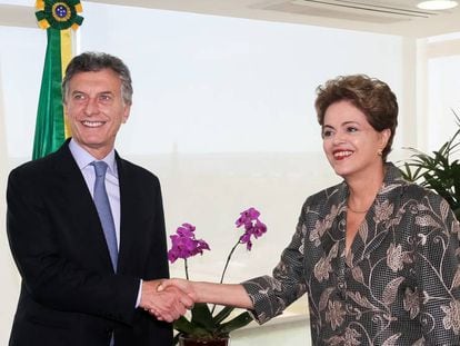 Mauricio Macri e Dilma Rousseff, em dezembro.
