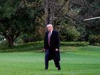 U.S. President Donald Trump walks from Marine One as he returns from campaign travel to Bedminster, New Jersey, on the South Lawn of the White House in Washington, U.S., October 1, 2020. Picture taken October 1, 2020. REUTERS/Joshua Roberts