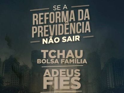 “Se a reforma da Previdência não sair, tchau, Bolsa Família”, ameaça PMDB