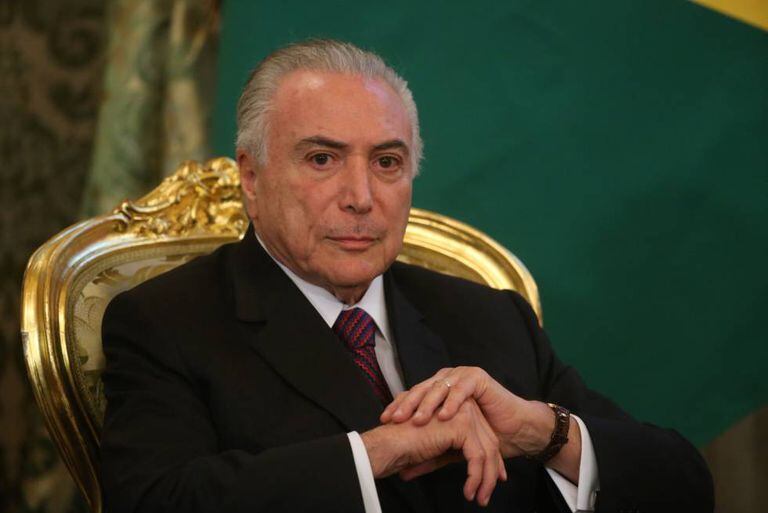 O presidente MIchel Temer na Russia na semana passada
