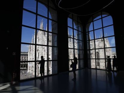 Visão do Duomo a partir do Museu de Arte de Milão.