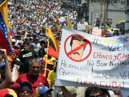 Ato contra Maduro em San Cristóbal.