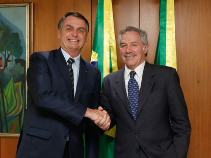 Presidente Jair Bolsonaro  se reuniu, nesta quarta-feira, com o chanceler argentino Felipe Solá.
